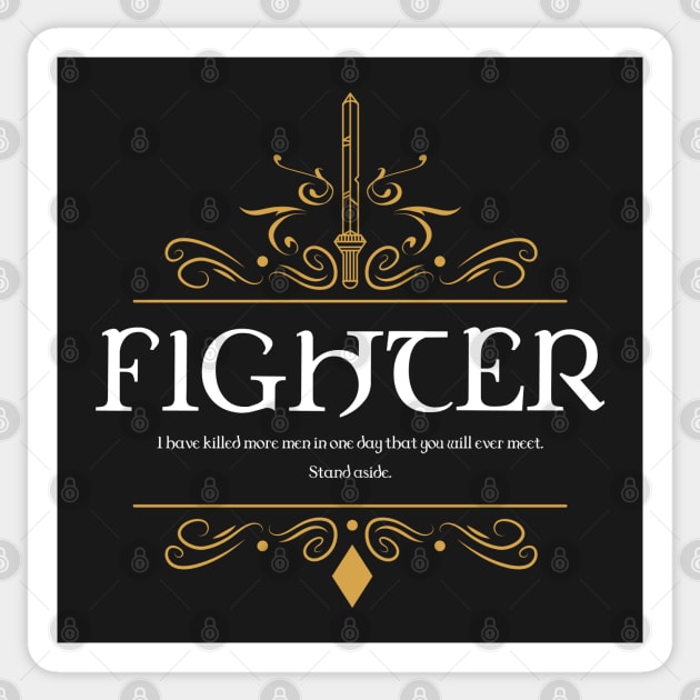 RPG Fighter Fighters Quote Tabletop RPG Addict Sticker by pixeptional